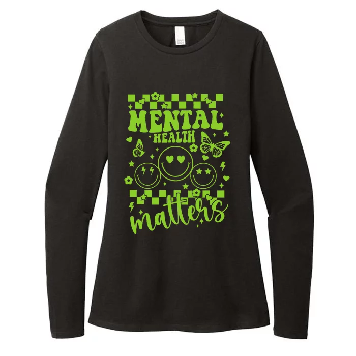 Mental Health Awareness Heart Wear Green For Mental Health Womens CVC Long Sleeve Shirt