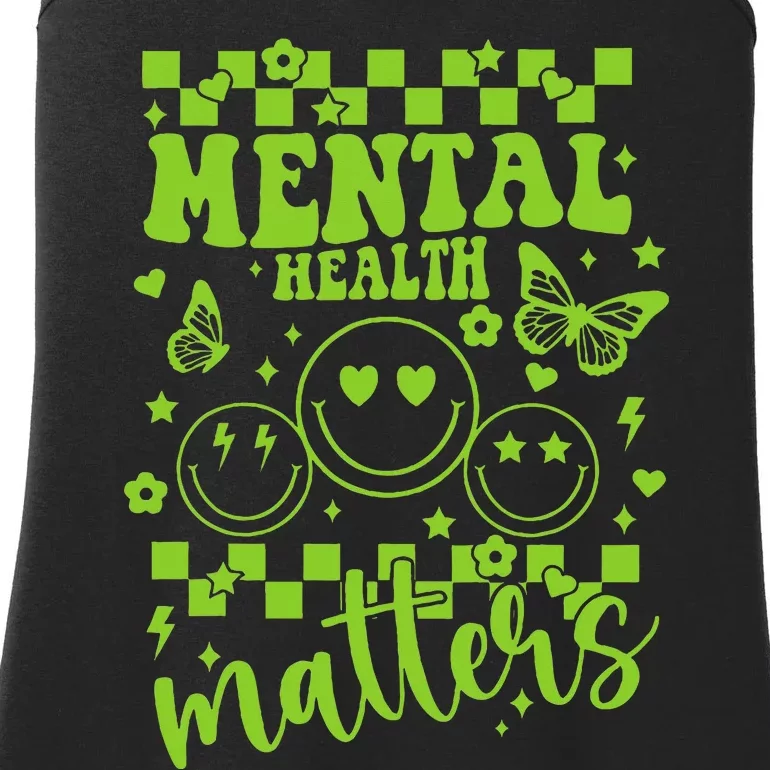 Mental Health Awareness Heart Wear Green For Mental Health Ladies Essential Tank