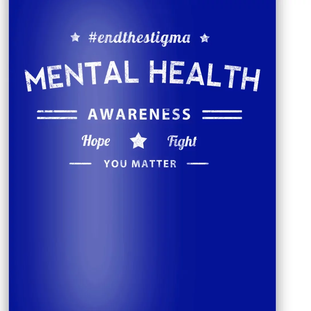 Mental Health Awareness Therapy Cool Hope And Fight Gift Poster