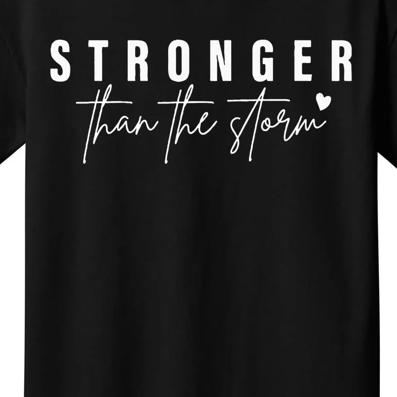 Mental Health Awareness Stronger Than The Storm Kids T-Shirt