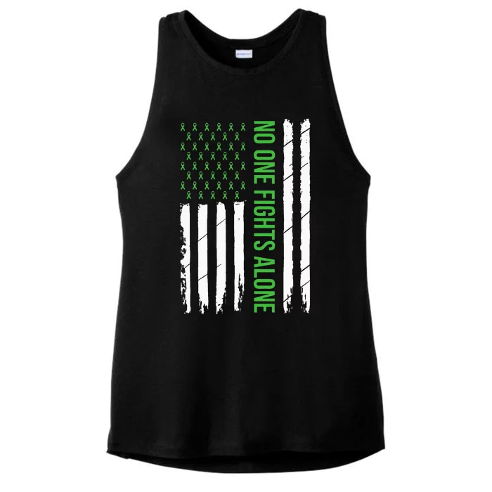 Mental Health Awareness Green Ribbon Ladies Tri-Blend Wicking Tank