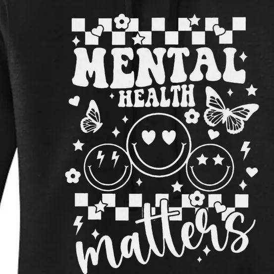 Mental Health Awareness Heart Wear Green For Mental Health Women's Pullover Hoodie