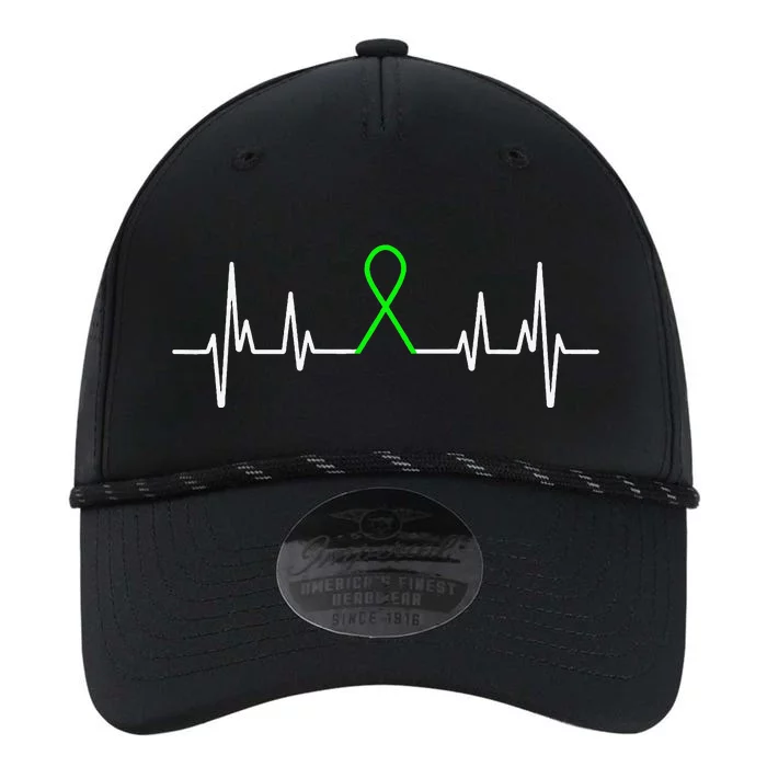 Mental Health Awareness Month Green Ribbon Heartbeat Performance The Dyno Cap