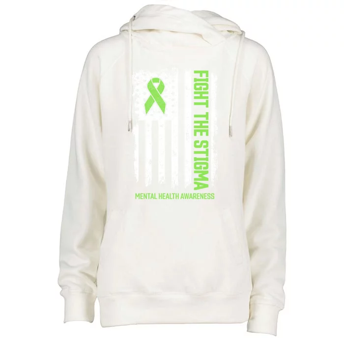 Mental Health Awareness Cool Gift Fight The Stigma Tal Health Gift Womens Funnel Neck Pullover Hood