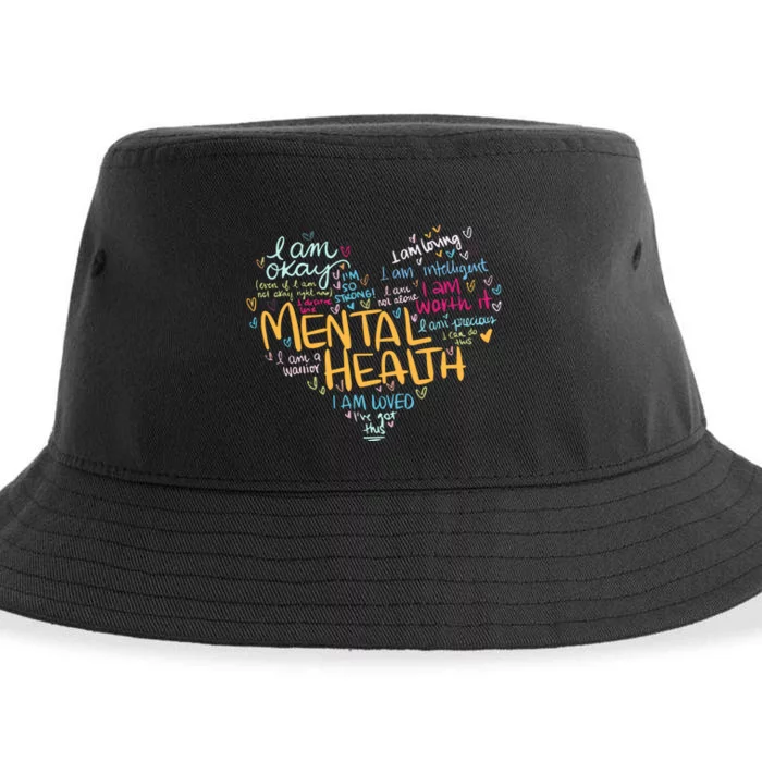 Mental Health Awareness Funny Gift Depression Cool Gift Sustainable Bucket Hat