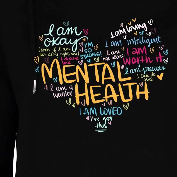 Mental Health Awareness Funny Gift Depression Cool Gift Womens Funnel Neck Pullover Hood