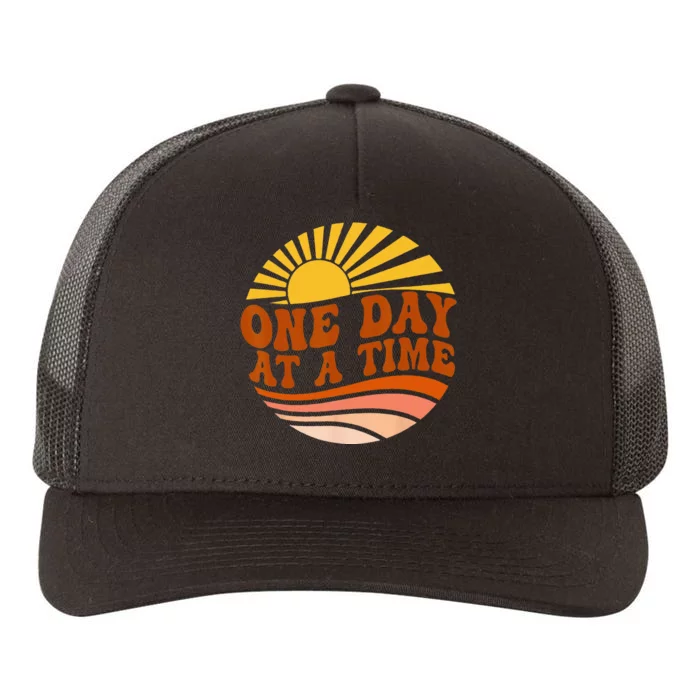 Mental Health Awareness One Day At A Time Retro Sunshine Yupoong Adult 5-Panel Trucker Hat