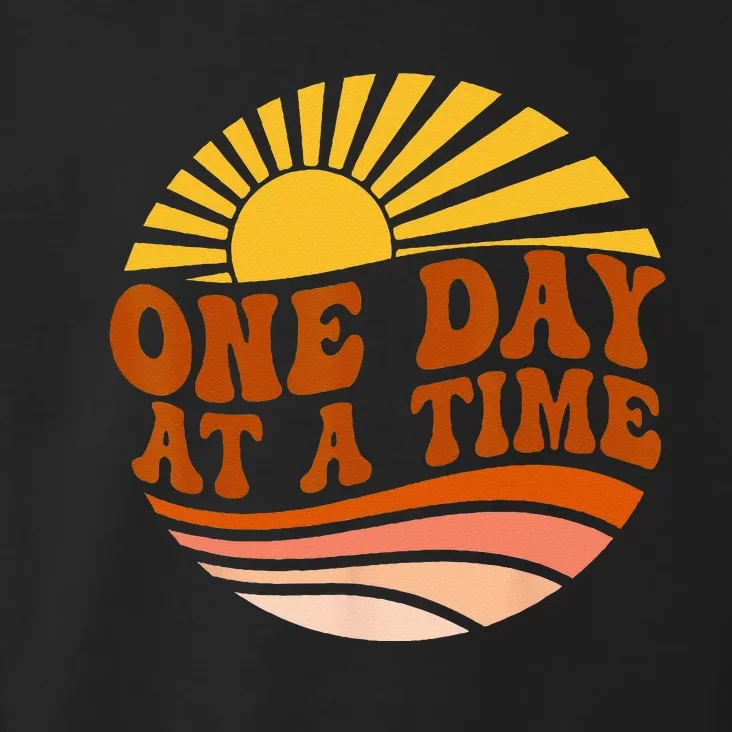 Mental Health Awareness One Day At A Time Retro Sunshine Toddler Hoodie