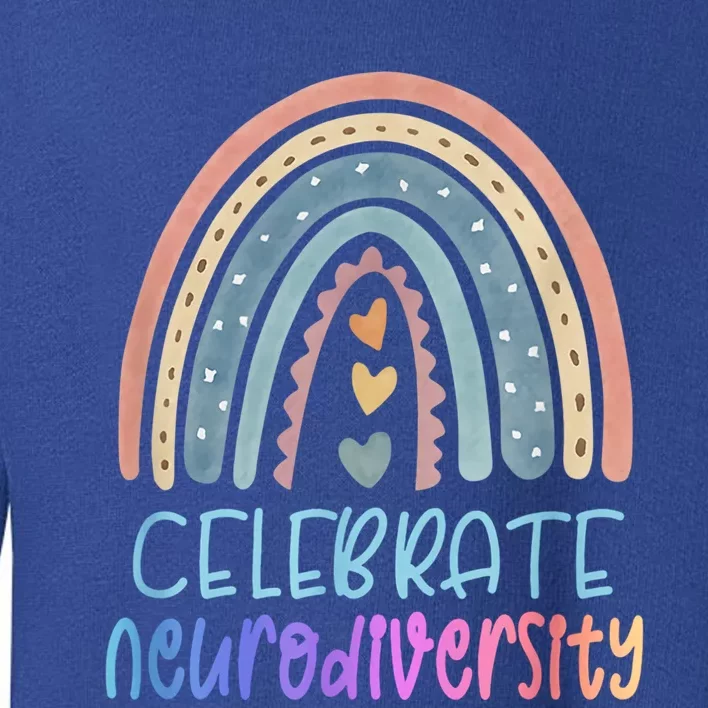 Mental Health Awareness Celebrate Neurodiversity Rainbow Gift Toddler Sweatshirt