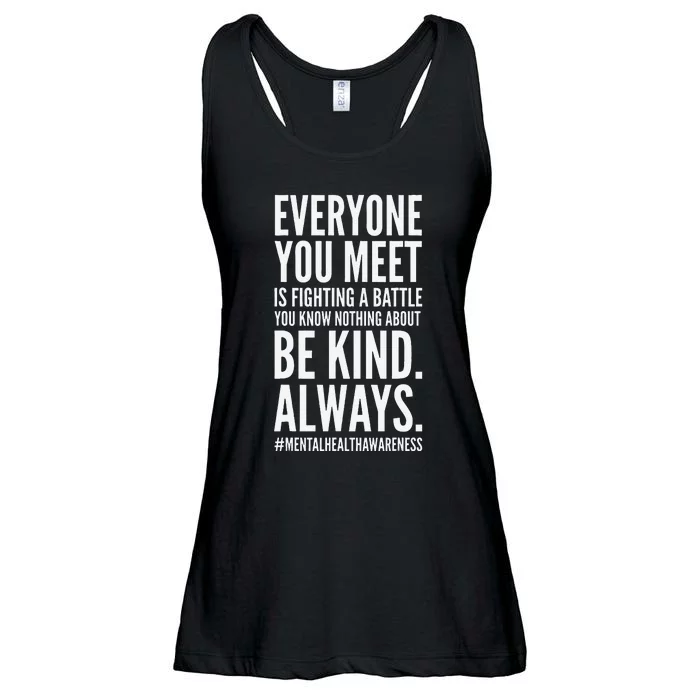 Mental Health Awareness Month End The Stigma Positive Quote Ladies Essential Flowy Tank