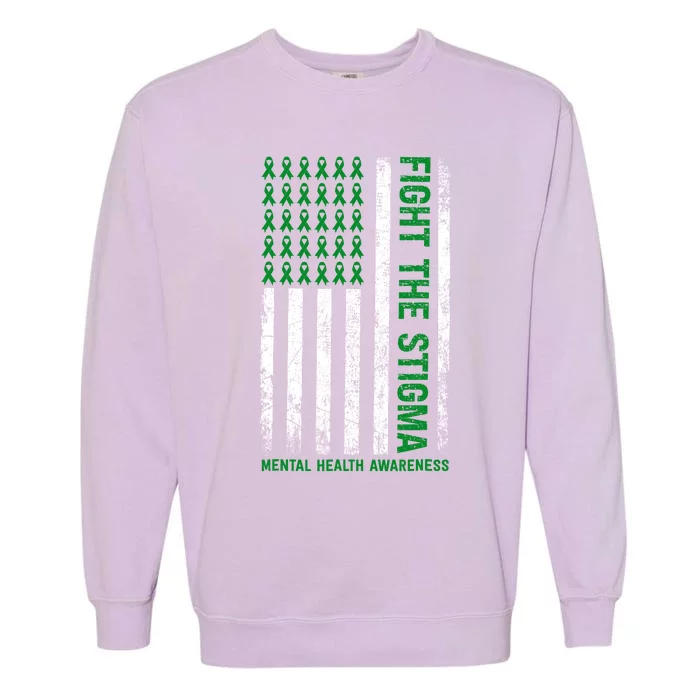 Mental Health Awareness Fight The Stigma Mental Health Garment-Dyed Sweatshirt