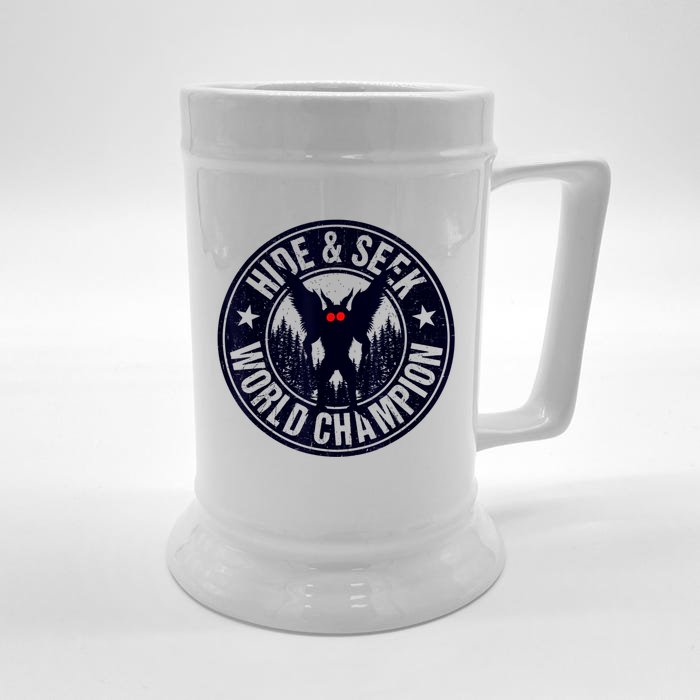 Mothman Hide And Seek World Champion Cool Mothman Silhouette Front & Back Beer Stein