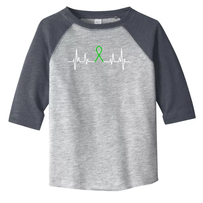 Mental Health Awareness Month Green Ribbon Heartbeat Cool Gift Toddler Fine Jersey T-Shirt