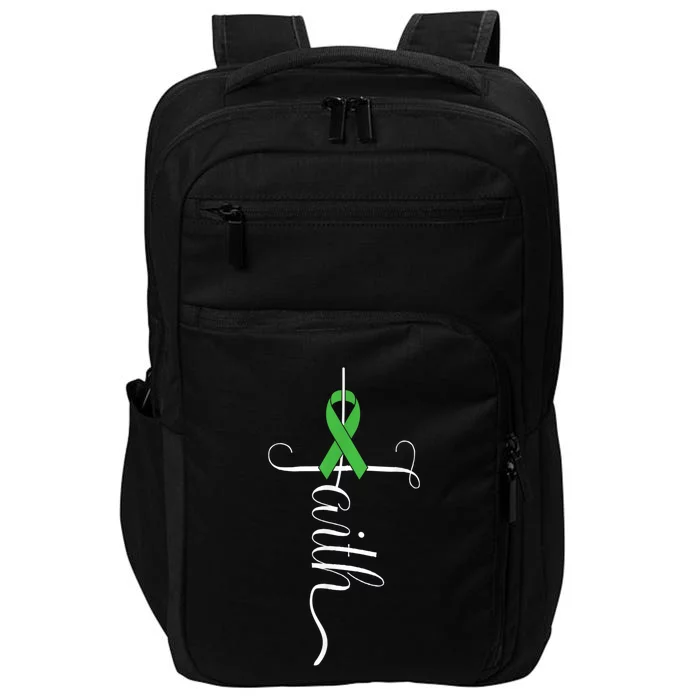 MEntal Health Awareness Green Ribbon Impact Tech Backpack