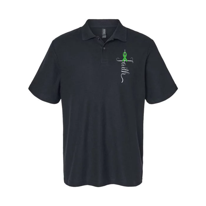 MEntal Health Awareness Green Ribbon Softstyle Adult Sport Polo