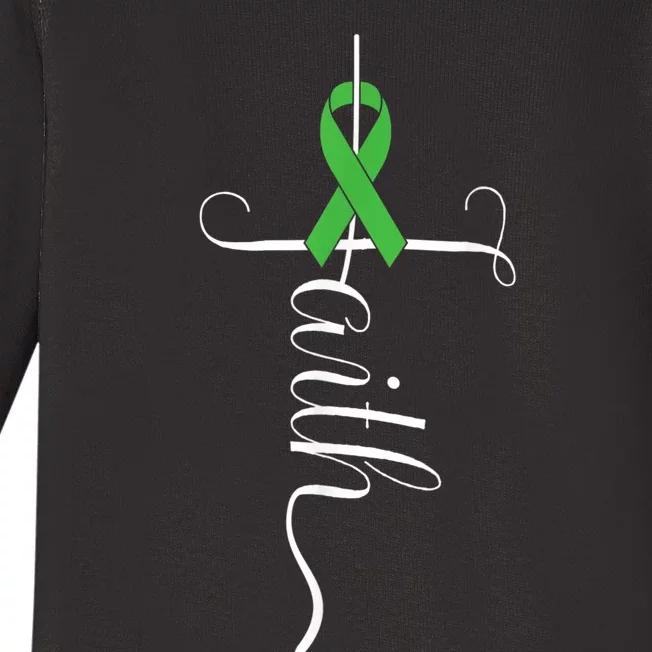 MEntal Health Awareness Green Ribbon Baby Long Sleeve Bodysuit