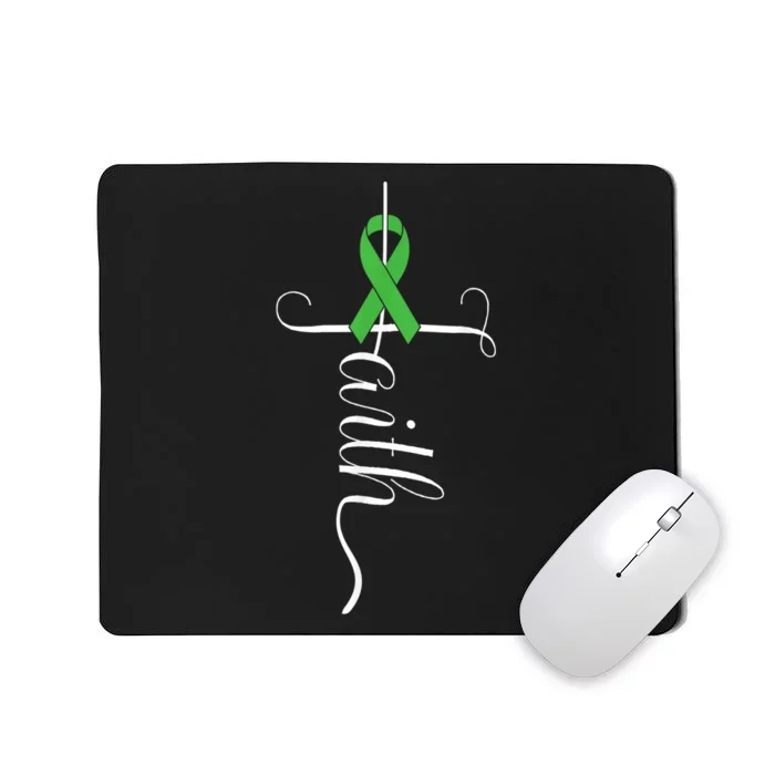 MEntal Health Awareness Green Ribbon Mousepad