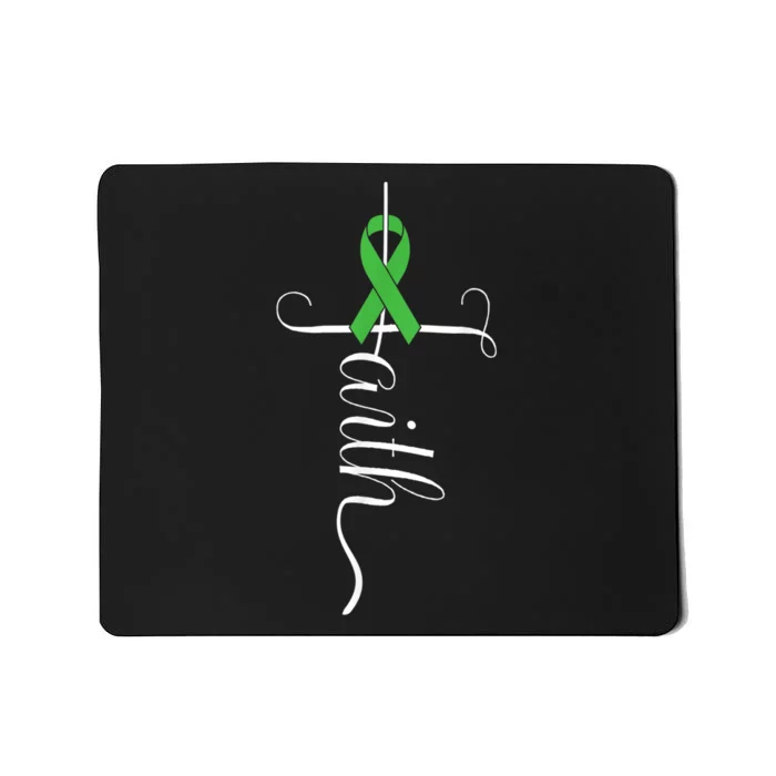 MEntal Health Awareness Green Ribbon Mousepad