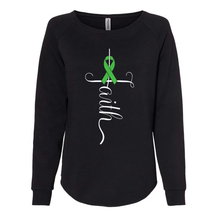 MEntal Health Awareness Green Ribbon Womens California Wash Sweatshirt