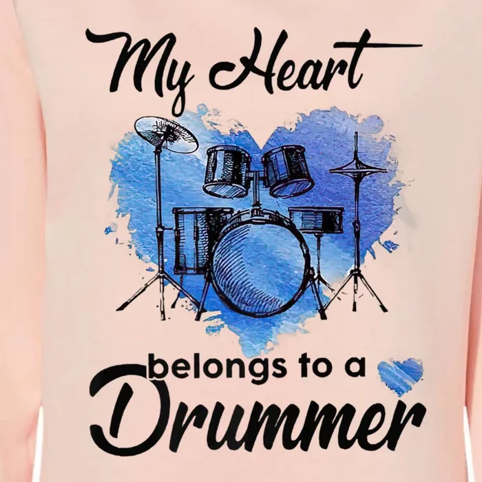 My Heart Belong To A Drummer Womens California Wash Sweatshirt