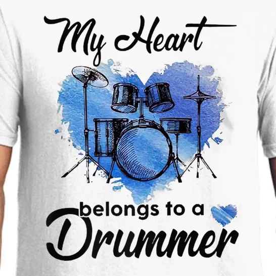 My Heart Belong To A Drummer Pajama Set