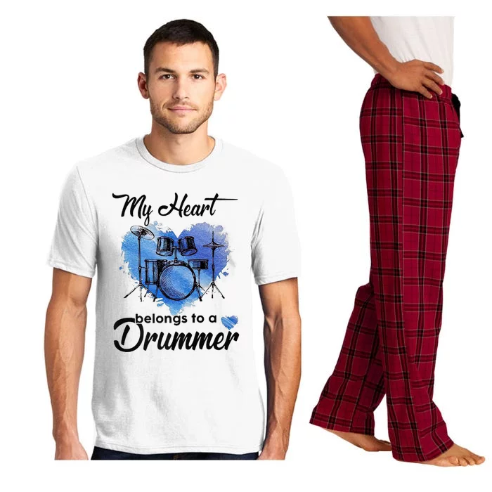 My Heart Belong To A Drummer Pajama Set