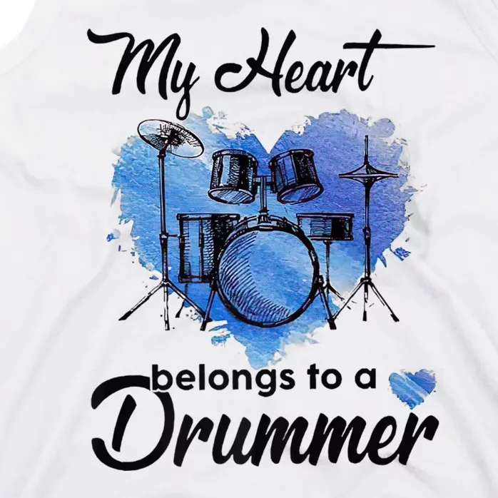 My Heart Belong To A Drummer Tank Top