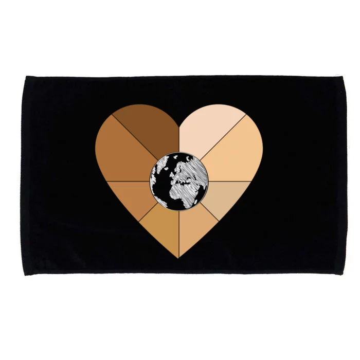 Melanin Heart Black History Month Bhm Earth Gift Funny Gift Microfiber Hand Towel