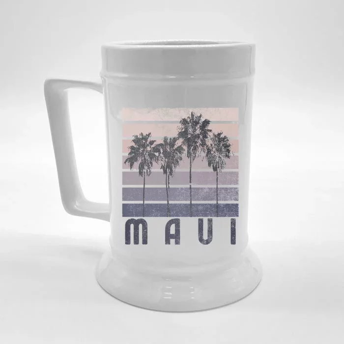 Maui Hawaii Beach Summer Vacation Vintage Gift Front & Back Beer Stein