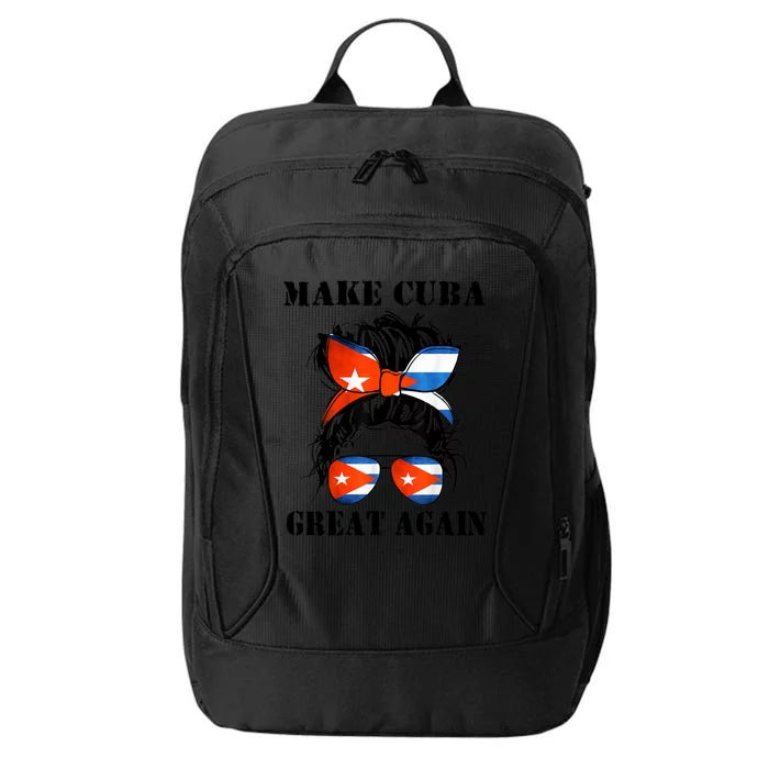 Messy Hair Bun Sos Cuba Flag Make Cuba Great Again Meaningful Gift City Backpack