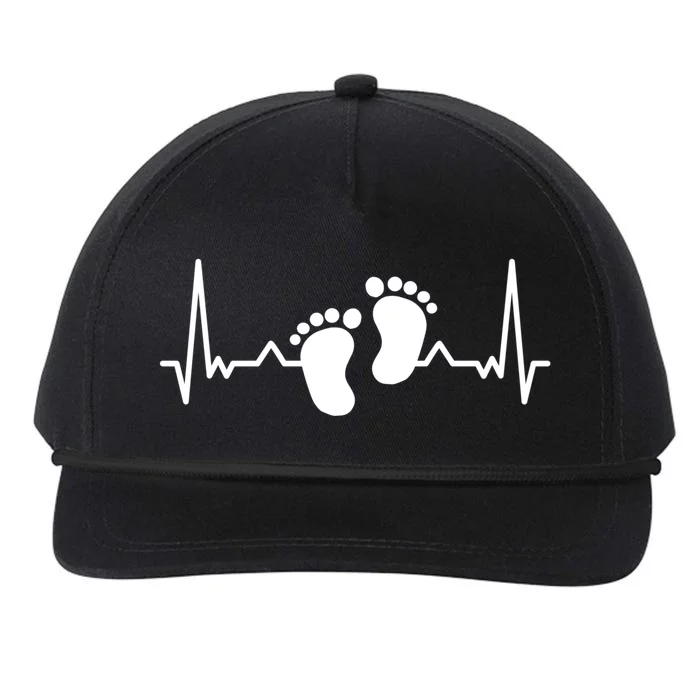 My Heart Beats For My Footprints Cool Gift Snapback Five-Panel Rope Hat