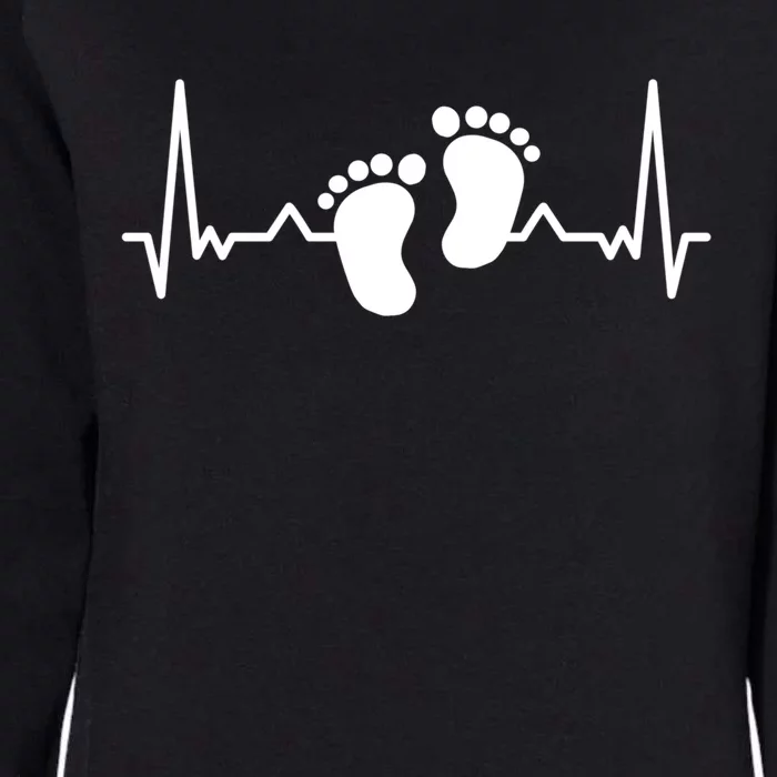 My Heart Beats For My Footprints Cool Gift Womens California Wash Sweatshirt