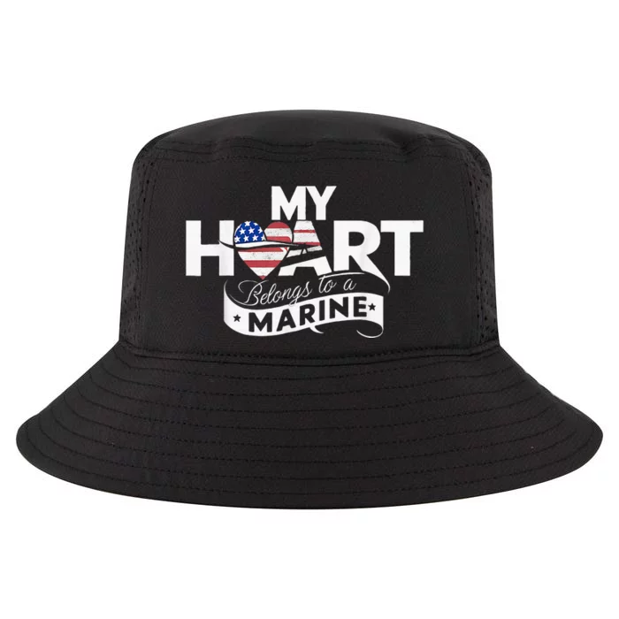 My Heart Belongs To A Marine Cool Comfort Performance Bucket Hat