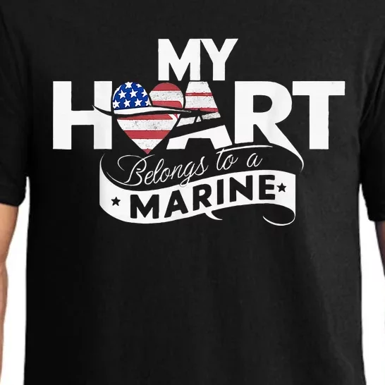 My Heart Belongs To A Marine Pajama Set