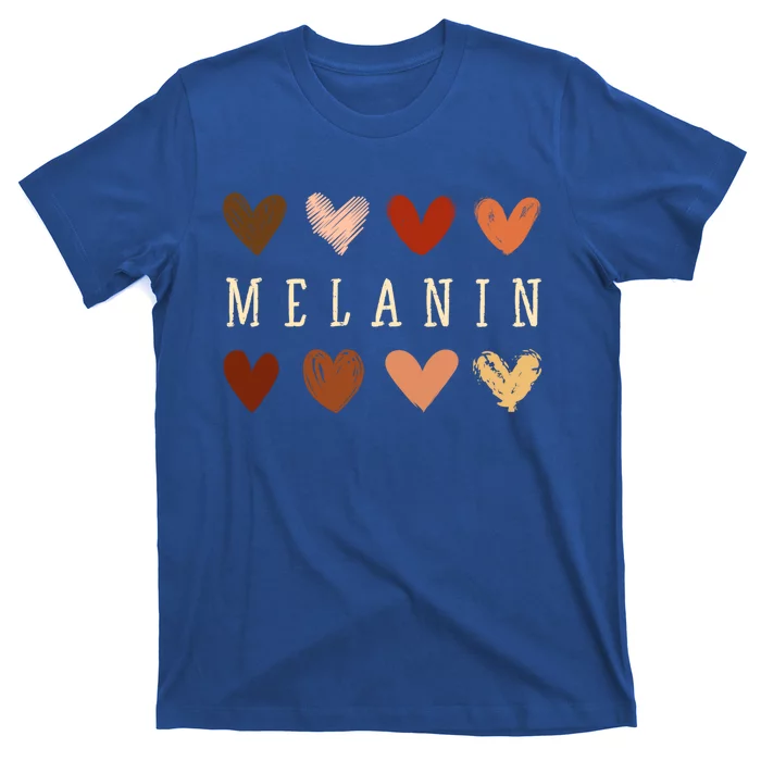 Melanin Hearts Black Is Beautiful Gift T-Shirt