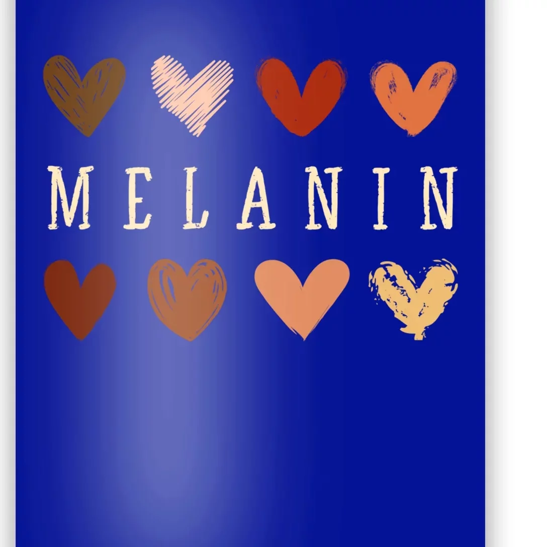 Melanin Hearts Black Is Beautiful Gift Poster