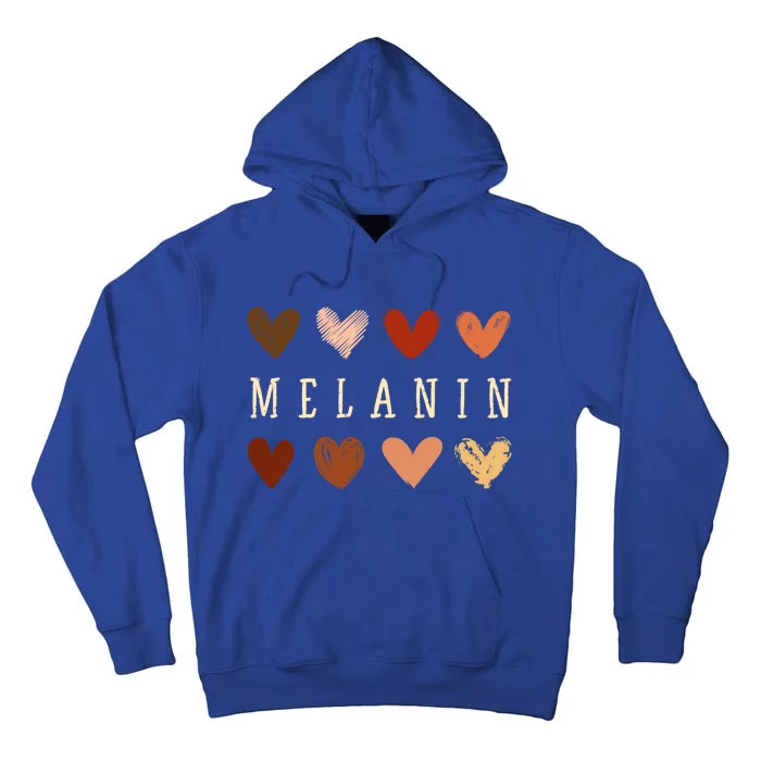 Melanin Hearts Black Is Beautiful Gift Tall Hoodie