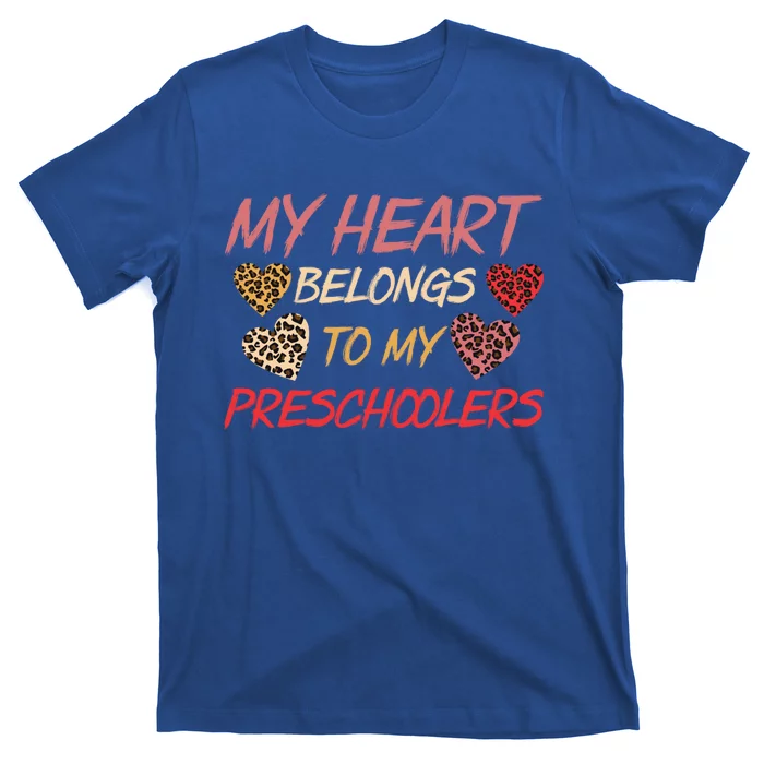 My Heart Belongs To Valentines Day Preschool Teacher Gift T-Shirt