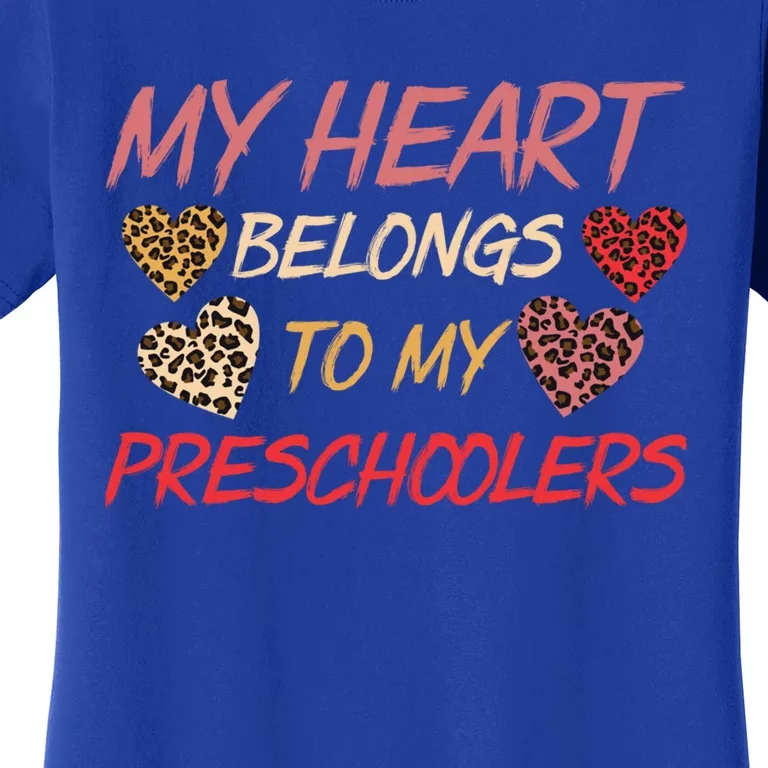 My Heart Belongs To Valentines Day Preschool Teacher Gift Women's T-Shirt