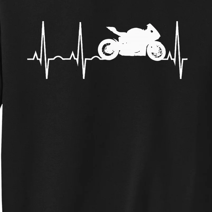 Motorcycle Heartbeat Best Sport Bike Gift Tall Sweatshirt