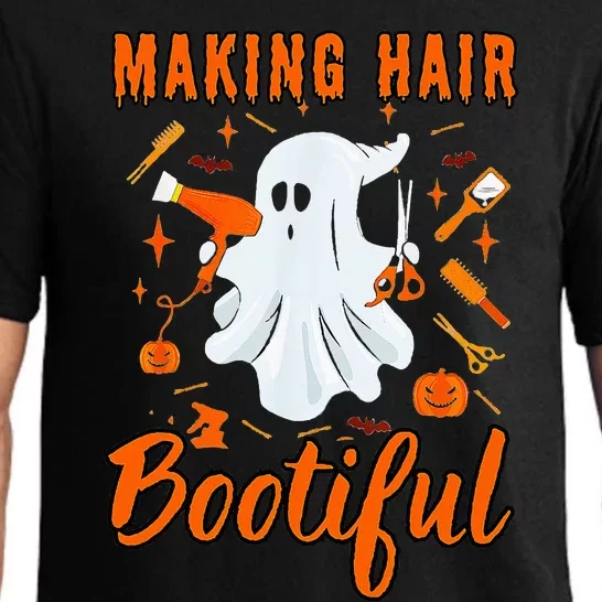 Making Hair Bootiful Funny Scary Ghost Hairdresser Halloween Pajama Set