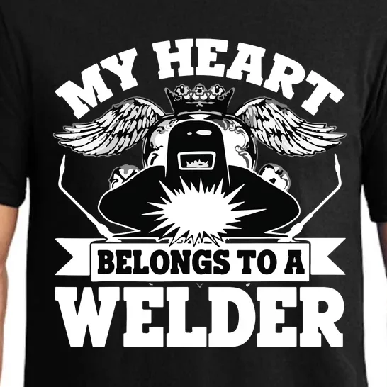 My Heart Belongs To A Welder , I Love My Welder Pajama Set