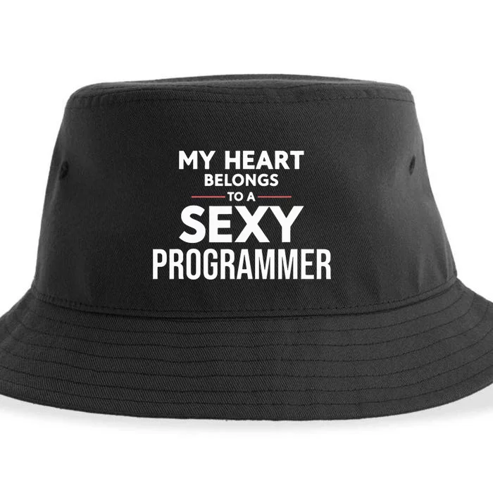 My Heart Belongs To A Sexy Programmer Sustainable Bucket Hat