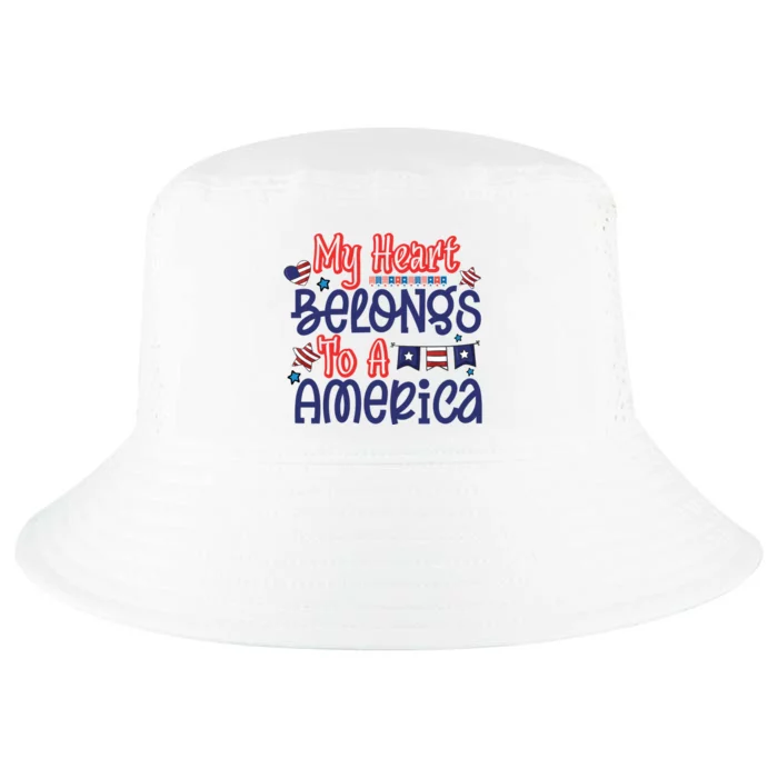 My Heart Belongs To A America Cool Comfort Performance Bucket Hat