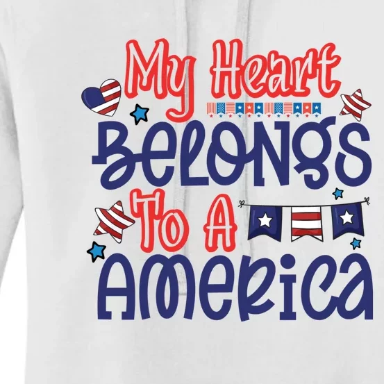 My Heart Belongs To A America Women's Pullover Hoodie