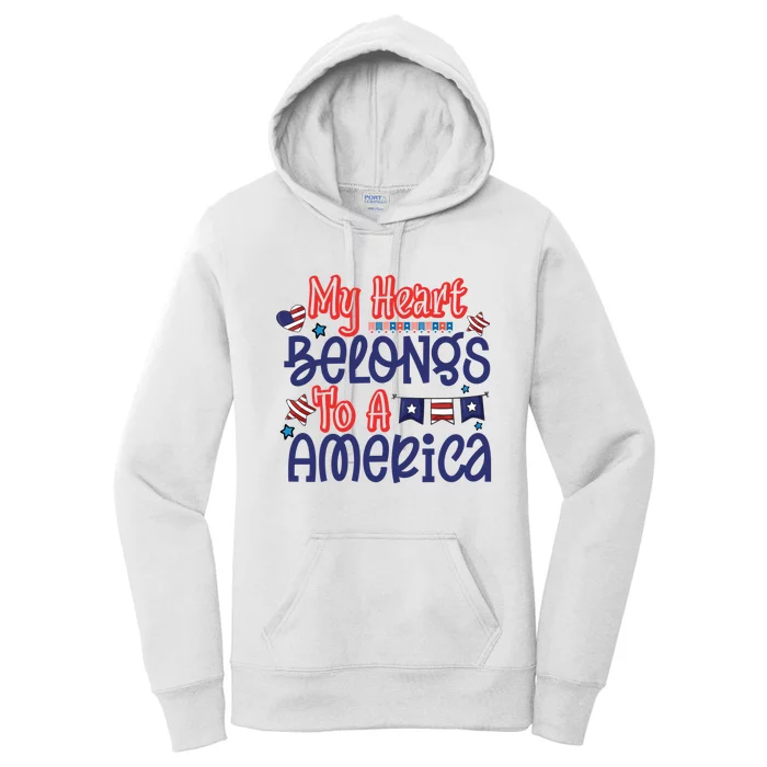 My Heart Belongs To A America Women's Pullover Hoodie