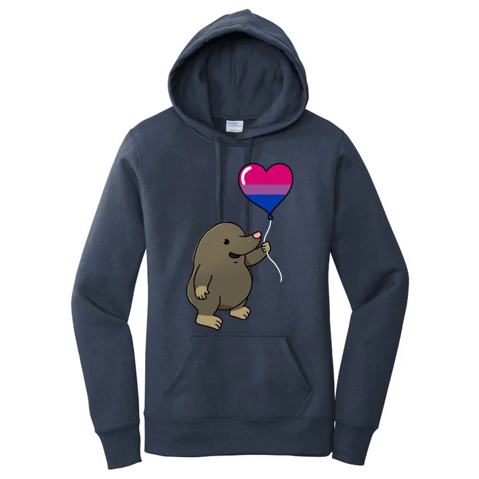 Mole Heart Balloon Bisexual Pride Gift Women's Pullover Hoodie