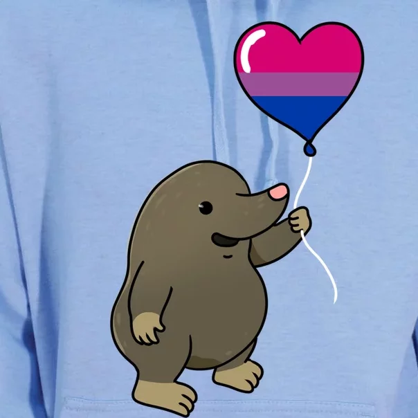 Mole Heart Balloon Bisexual Pride Gift Unisex Surf Hoodie