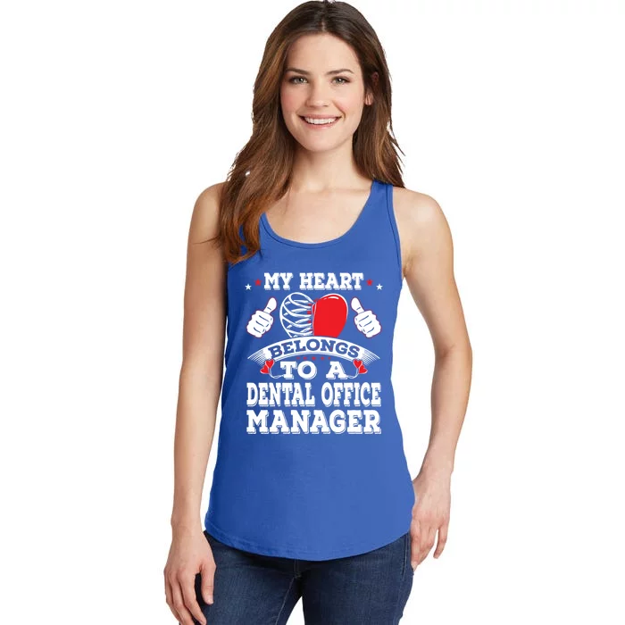 My Heart Belongs To A Dental Office Ager Valentines Day Gift Ladies Essential Tank