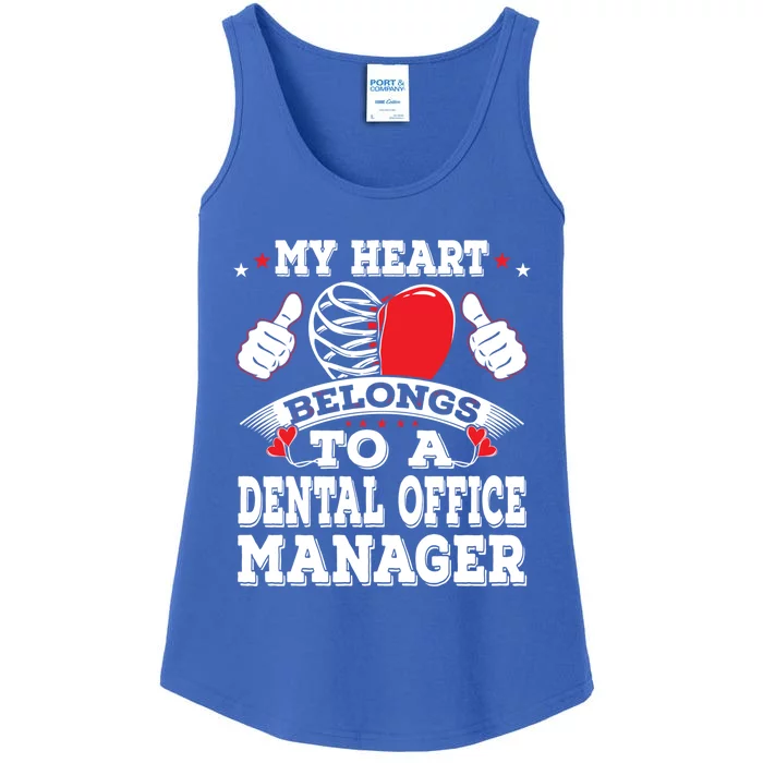 My Heart Belongs To A Dental Office Ager Valentines Day Gift Ladies Essential Tank